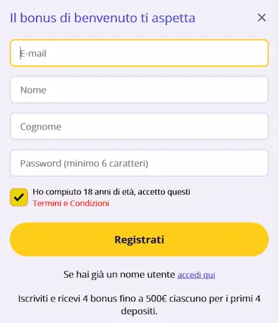 Casino Stellare Italy reg