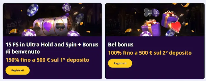 Casino Stellare Italy bonuses